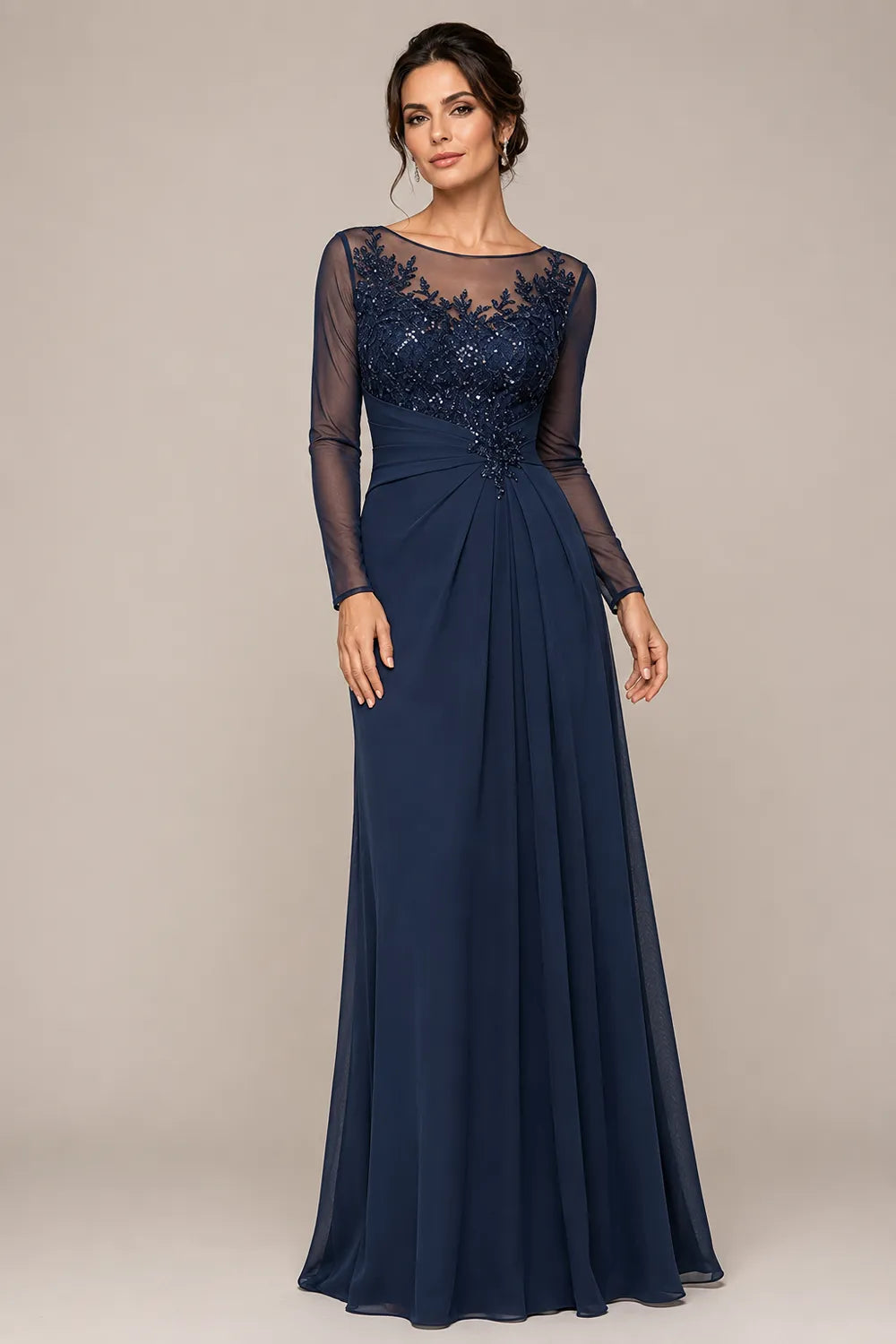 Alicia™ | Lace Bodice A-Line Evening Gown