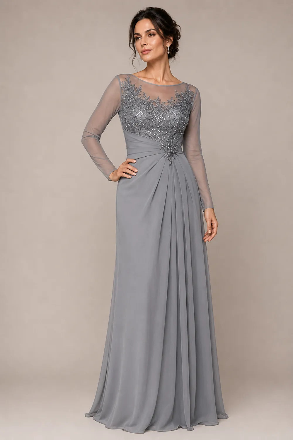 Alicia™ | Lace Bodice A-Line Evening Gown
