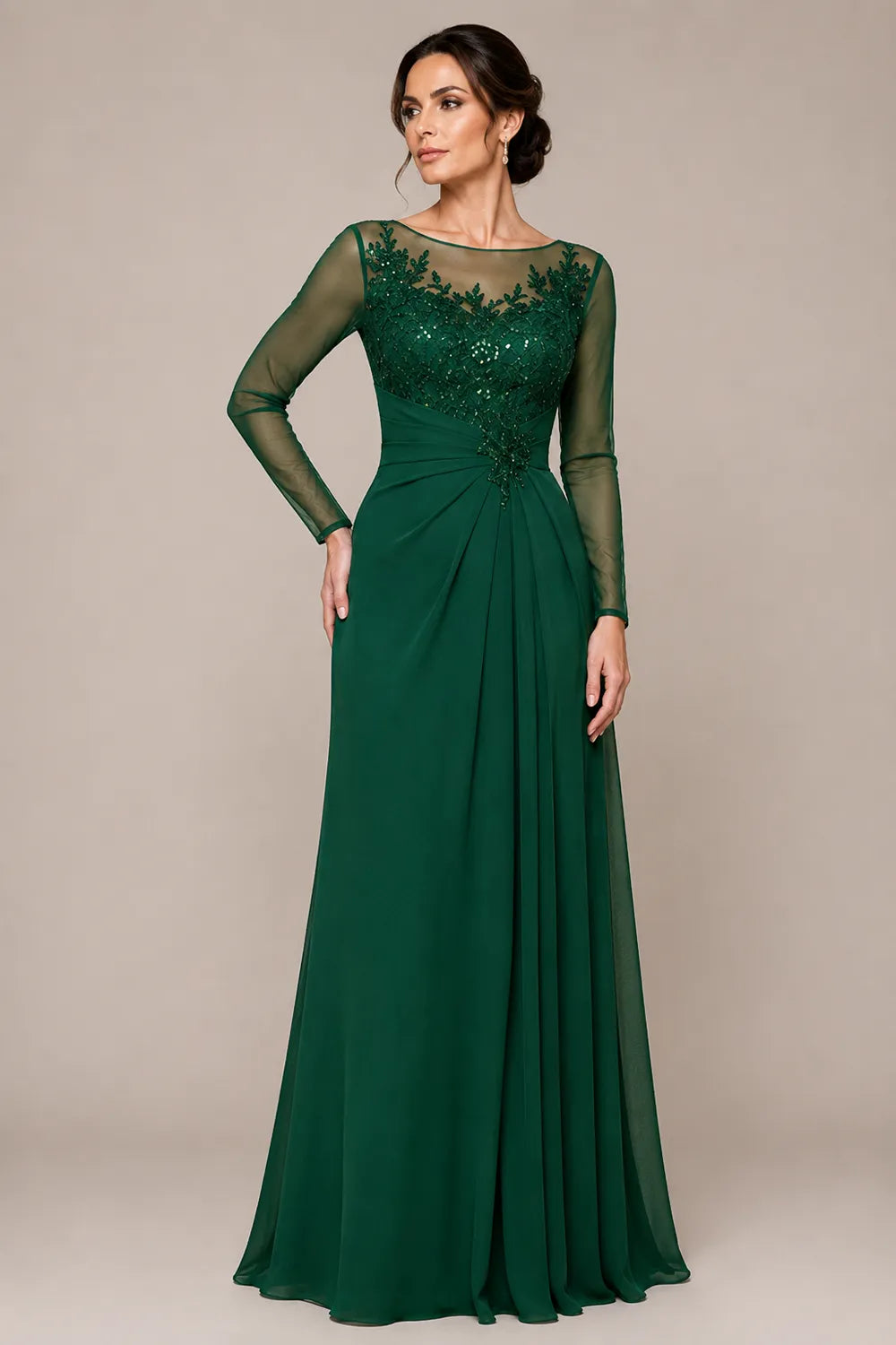 Alicia™ | Lace Bodice A-Line Evening Gown