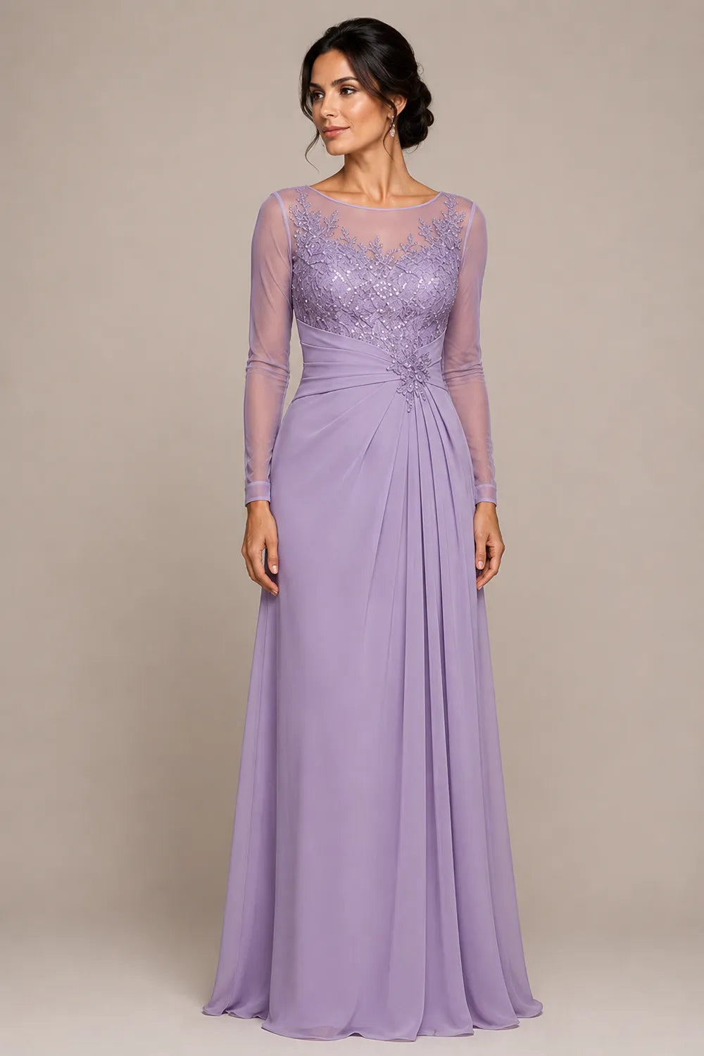 Alicia™ | Lace Bodice A-Line Evening Gown