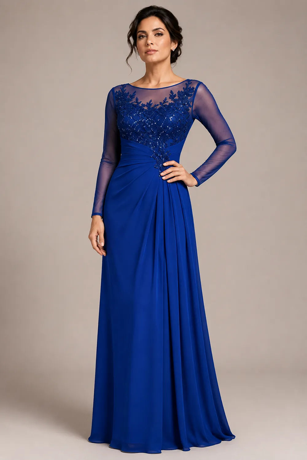 Alicia™ | Lace Bodice A-Line Evening Gown