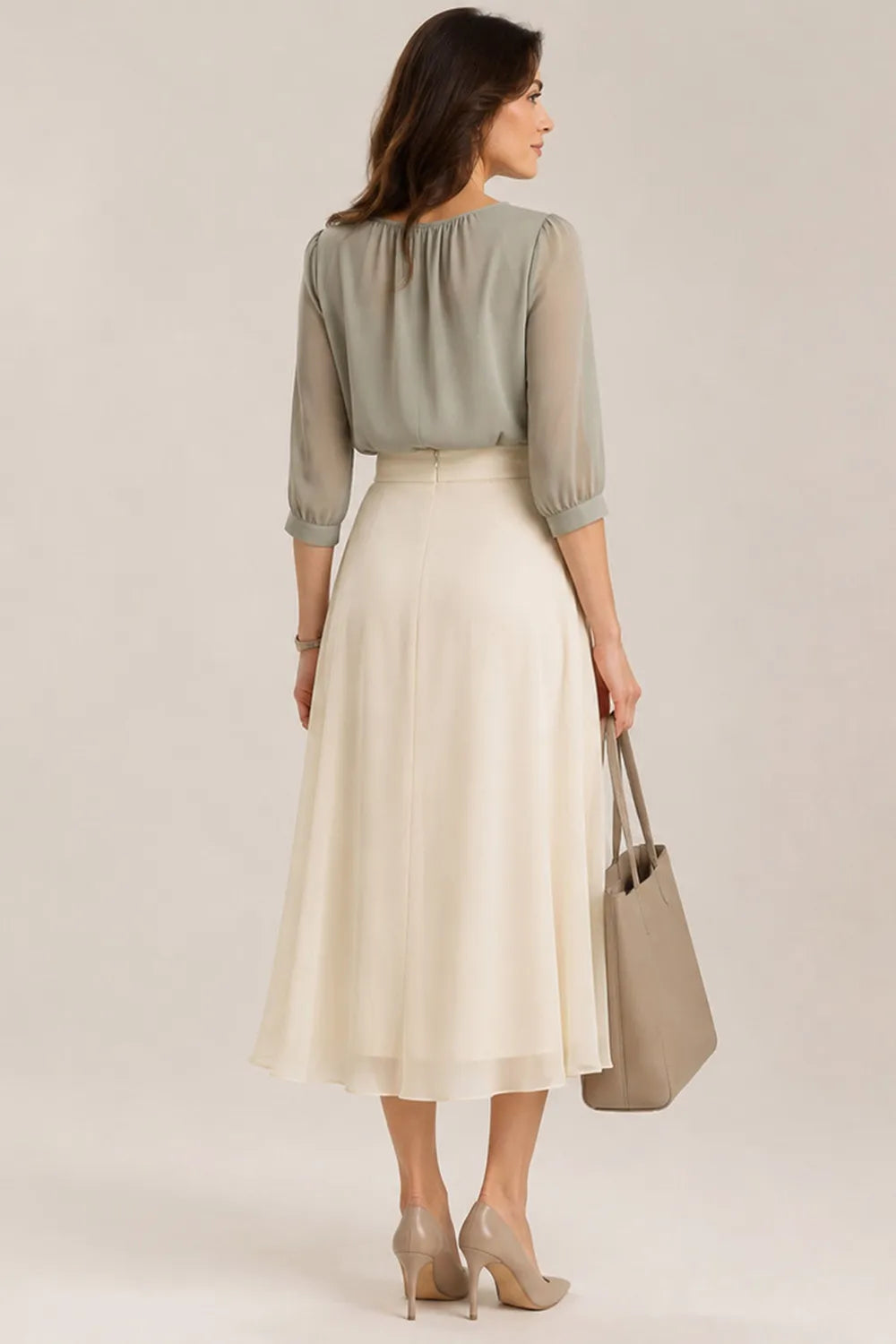 Deborah™ | Refined Chiffon Midi Dress
