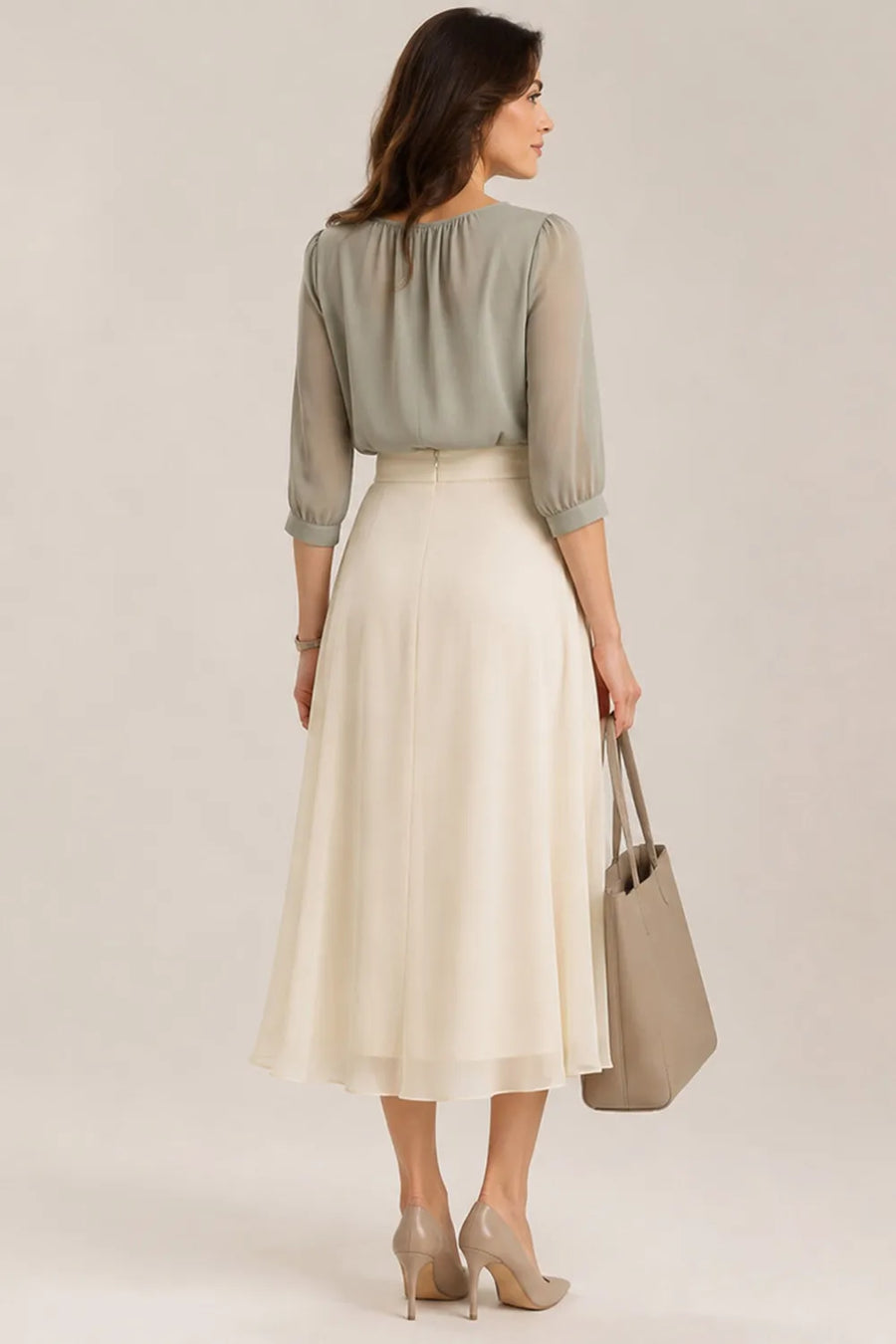 Deborah™ | Refined Chiffon Midi Dress