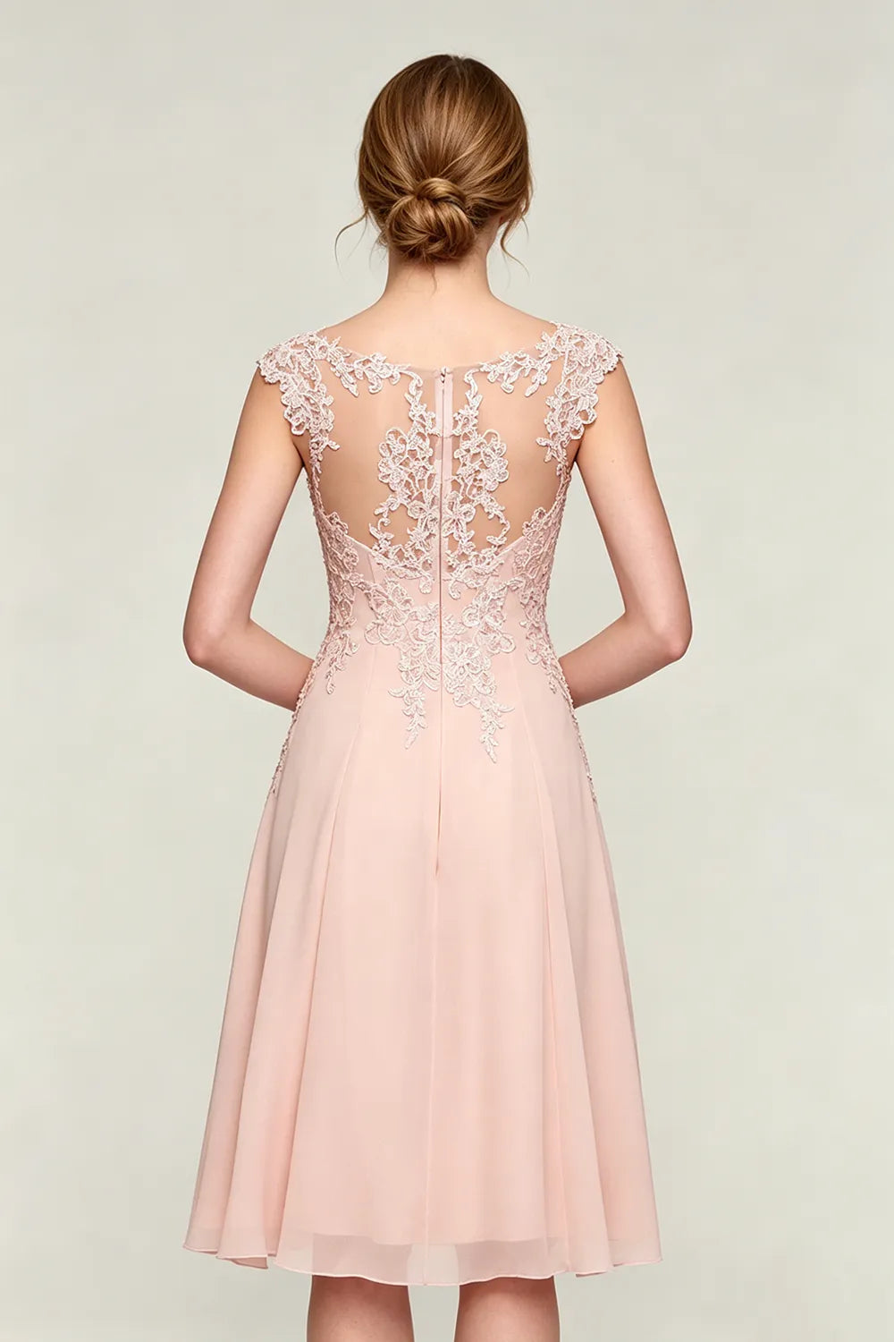Lorraine™ | Lace Appliqué Chiffon Dress with Jacket