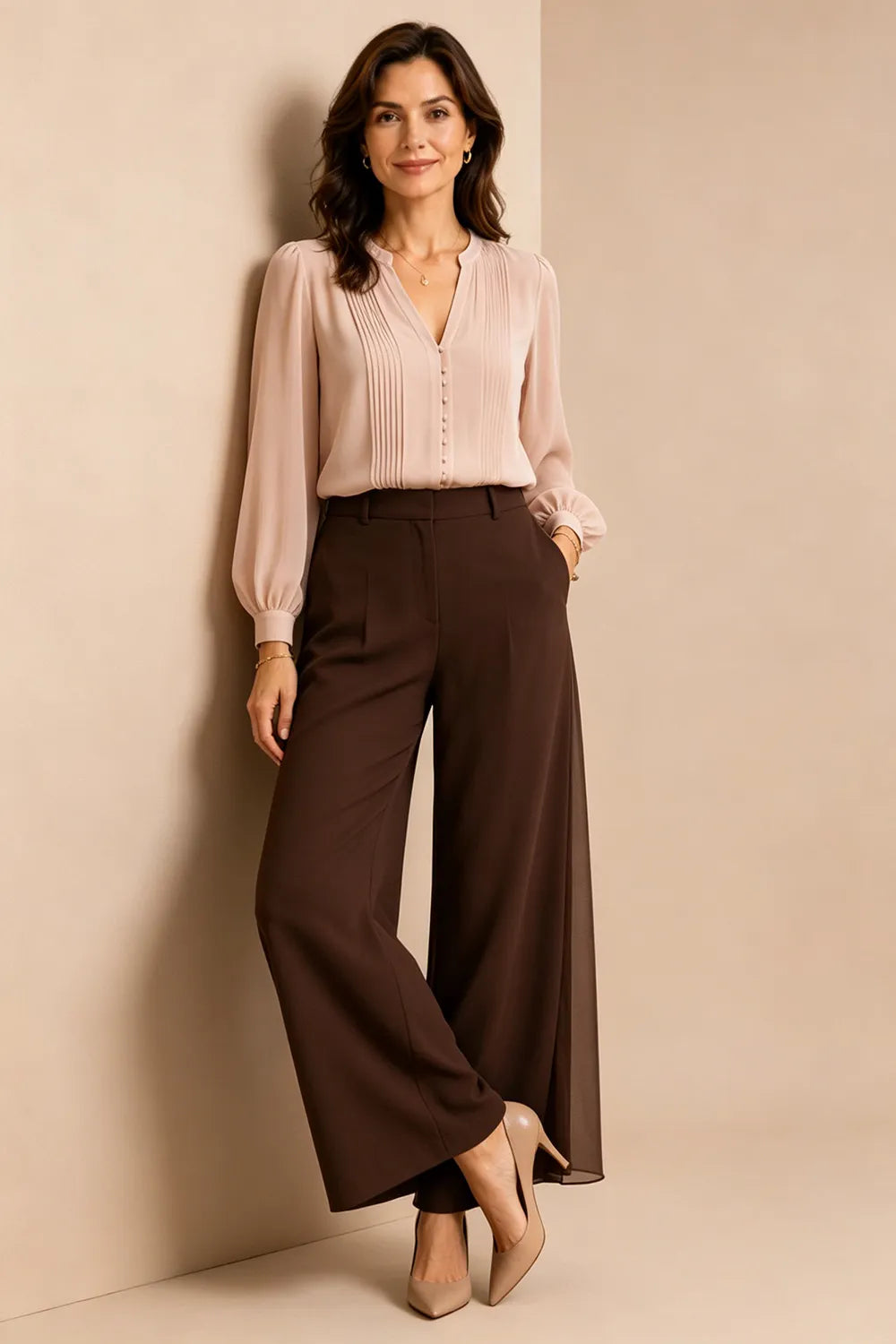 Elaine™ | Elegant Wide-Leg Formal Pant Suit