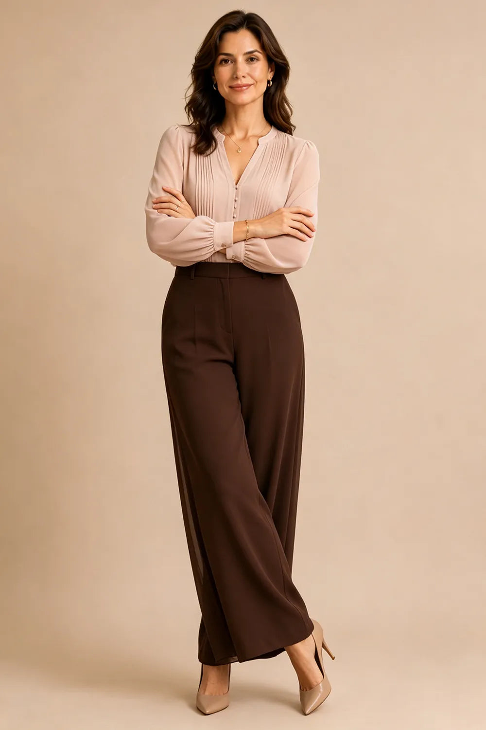 Elaine™ | Elegant Wide-Leg Formal Pant Suit