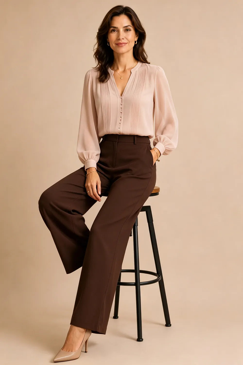 Elaine™ | Elegant Wide-Leg Formal Pant Suit