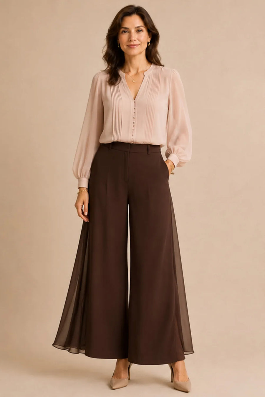 Elaine™ | Elegant Wide-Leg Formal Pant Suit