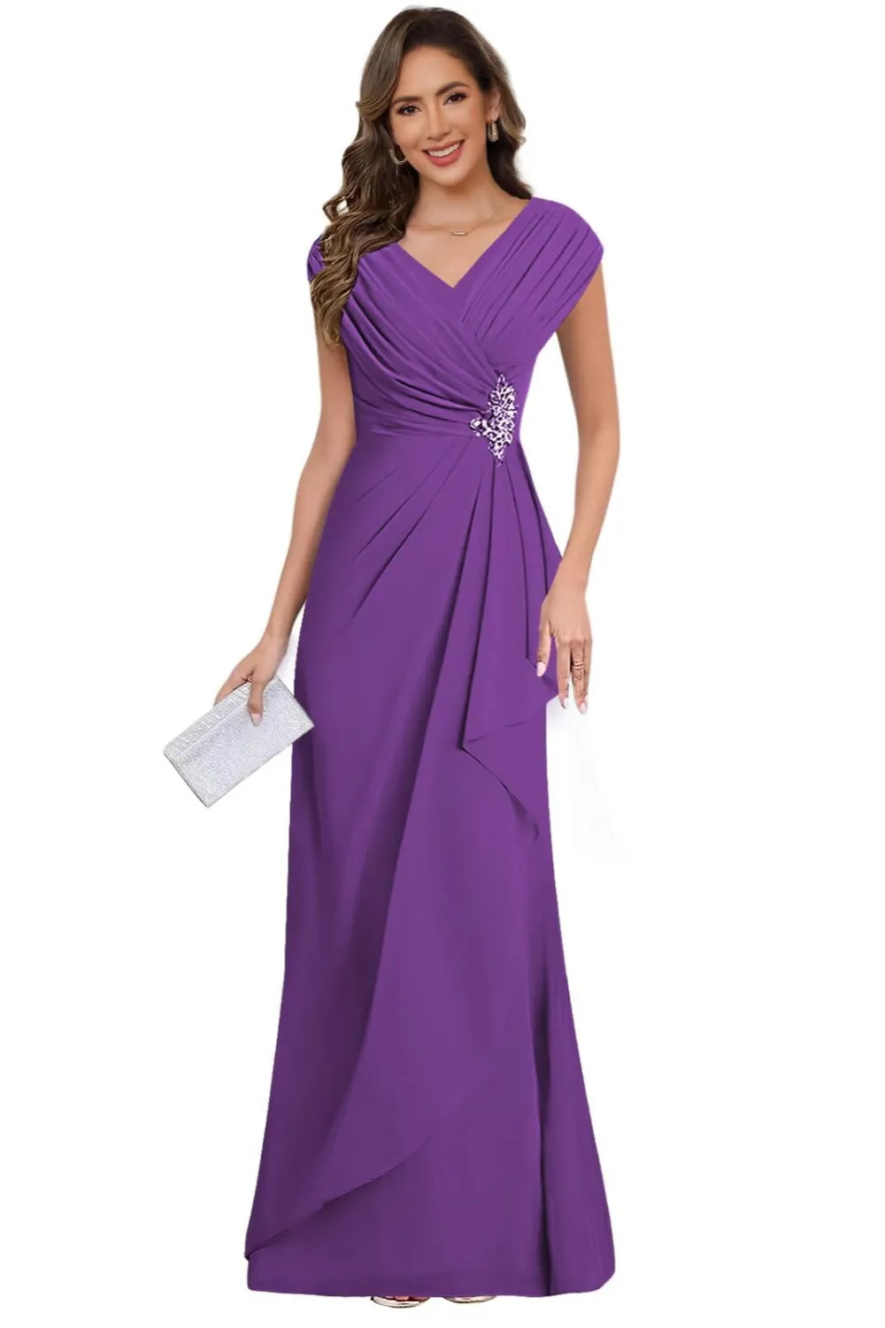 Patricia™ | V-Neck Chiffon Formal Dress