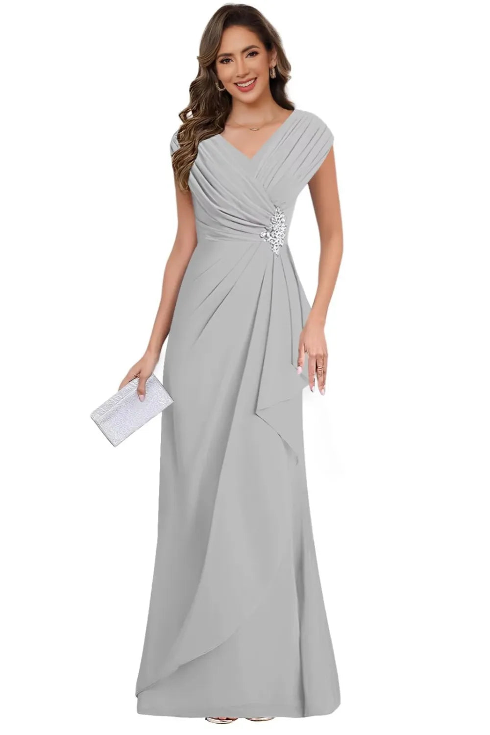 Patricia™ | V-Neck Chiffon Formal Dress