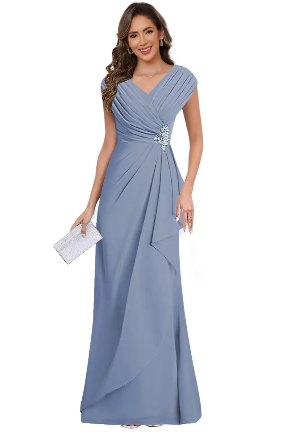 Patricia™ | V-Neck Chiffon Formal Dress