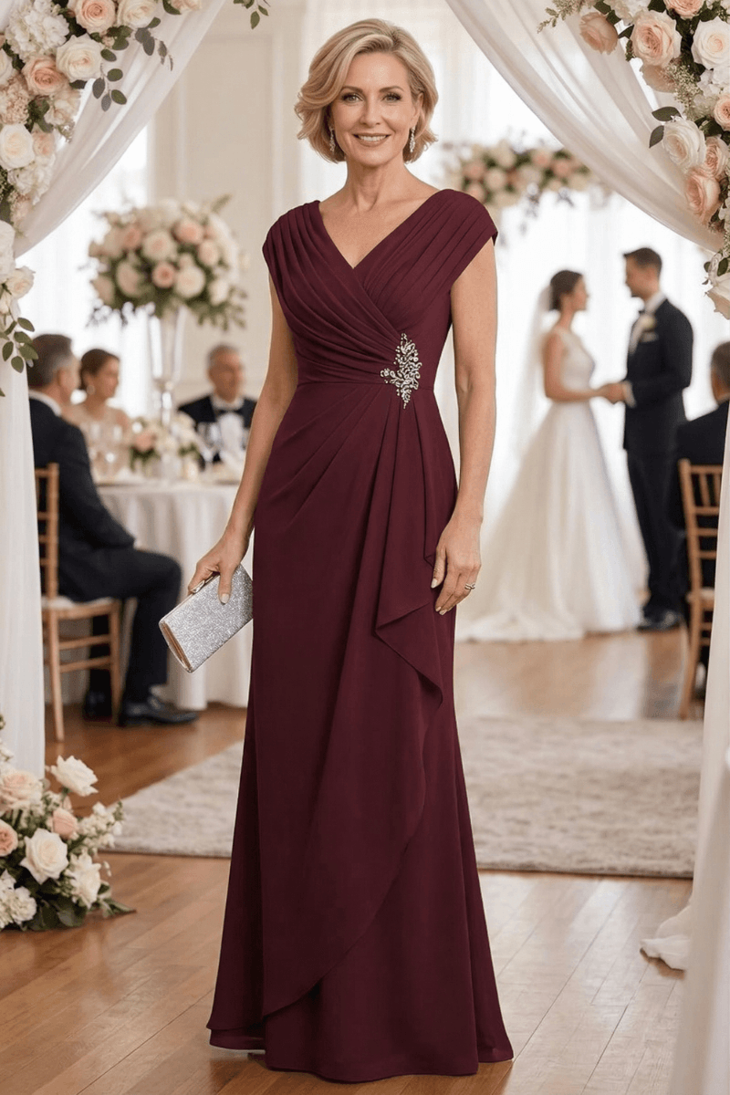 Patricia™ | V-Neck Chiffon Formal Dress