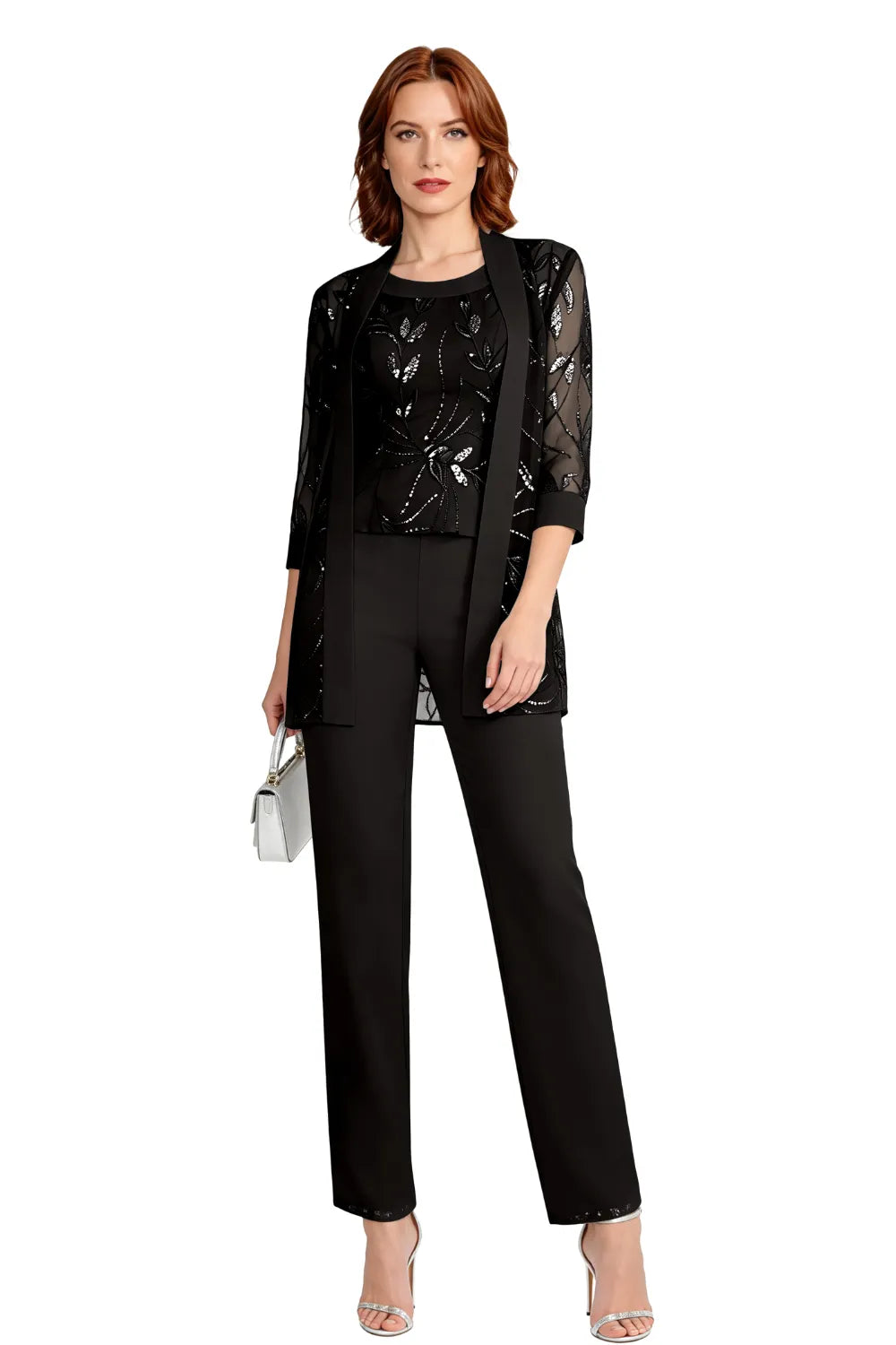 Margaret™ | Elegant Chiffon 3-Piece Pant Suit
