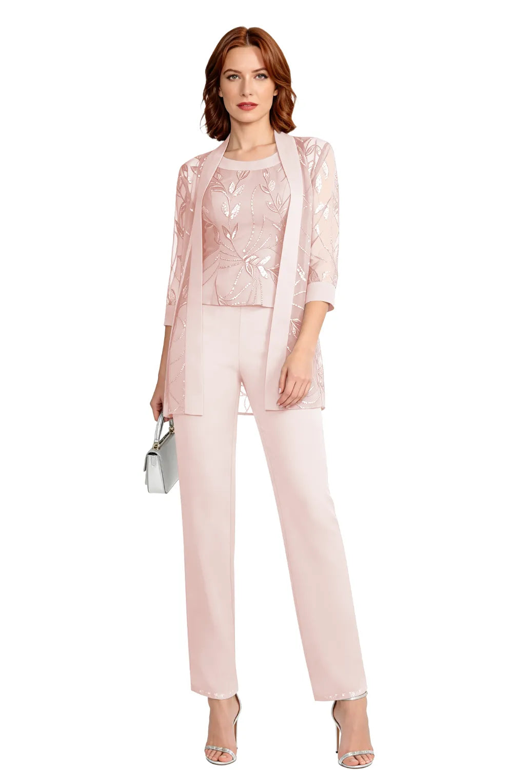 Margaret™ | Elegant Chiffon 3-Piece Pant Suit