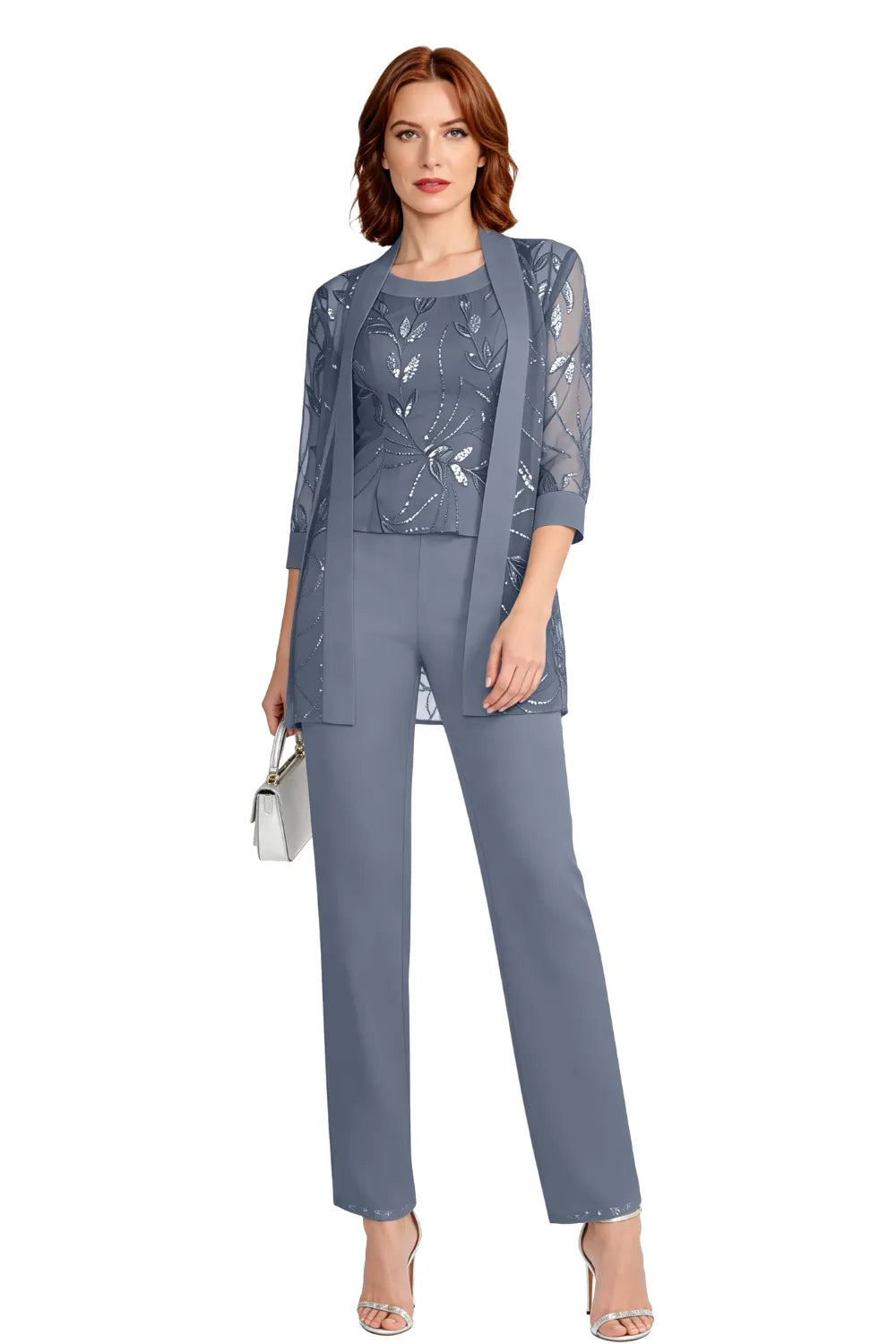 Margaret™ | Elegant Chiffon 3-Piece Pant Suit