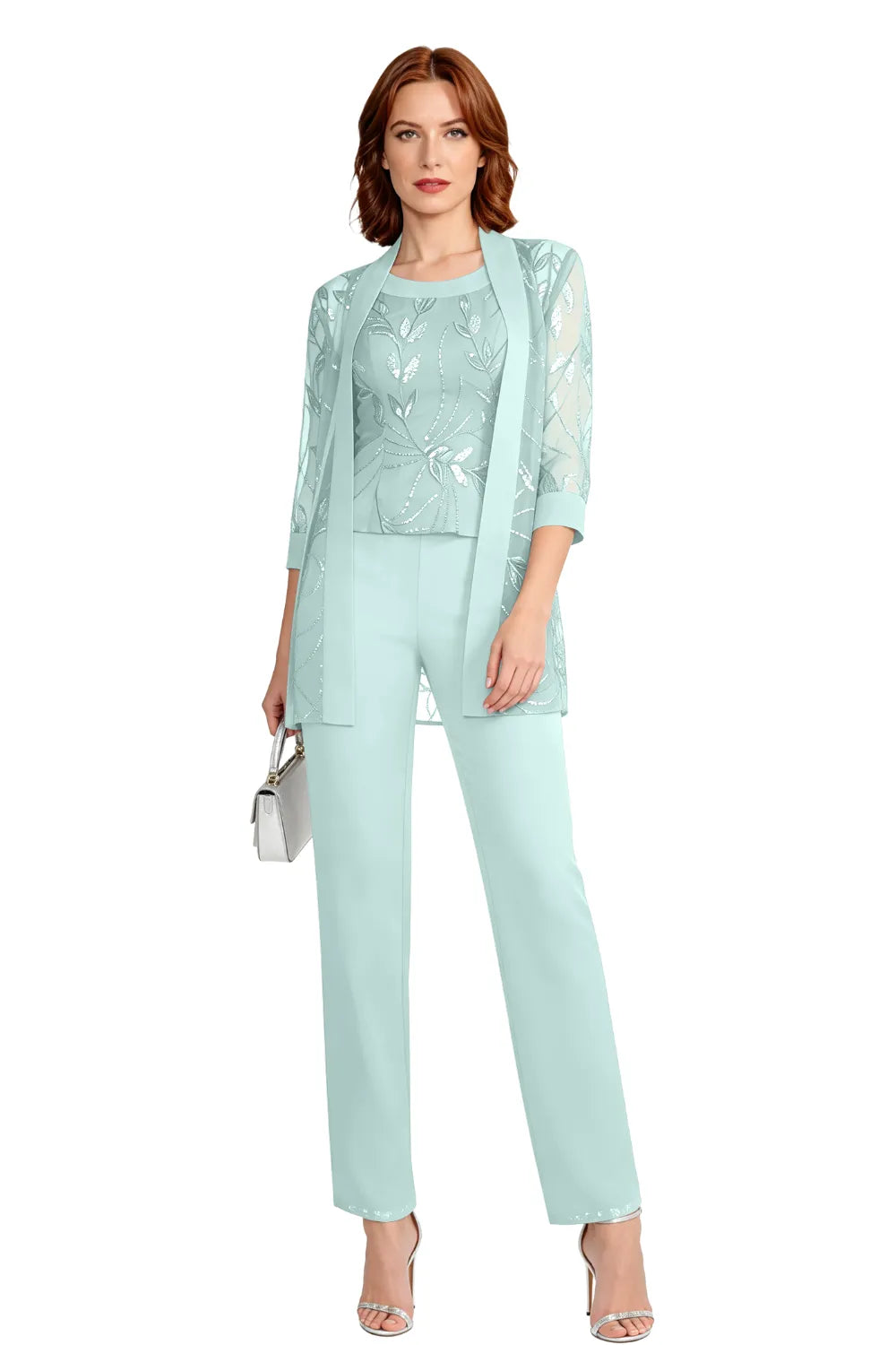 Margaret™ | Elegant Chiffon 3-Piece Pant Suit