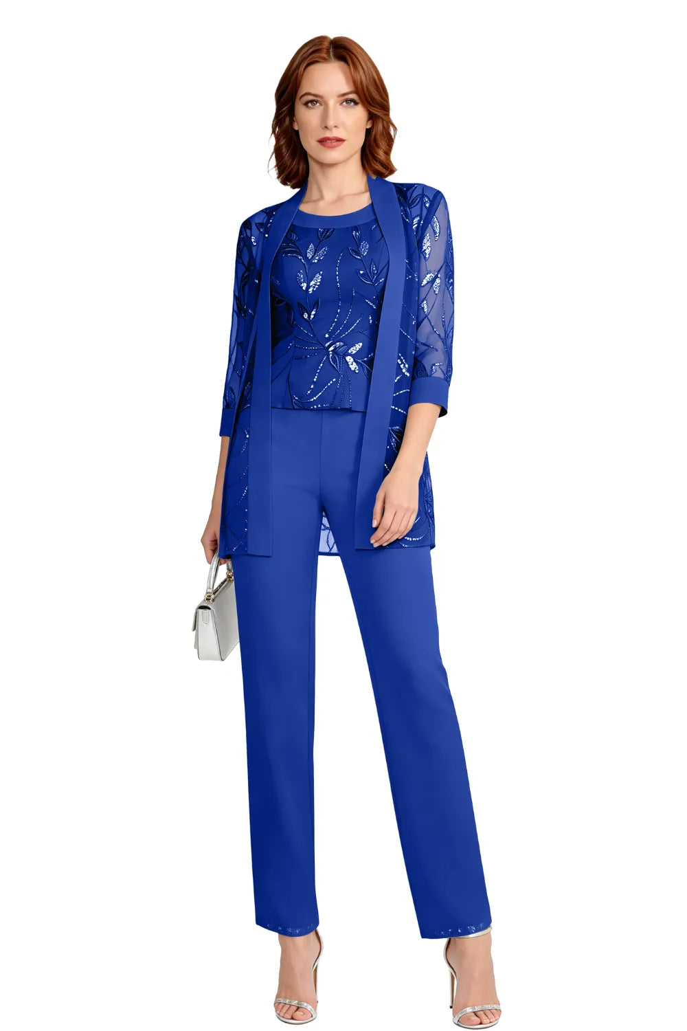 Margaret™ | Elegant Chiffon 3-Piece Pant Suit