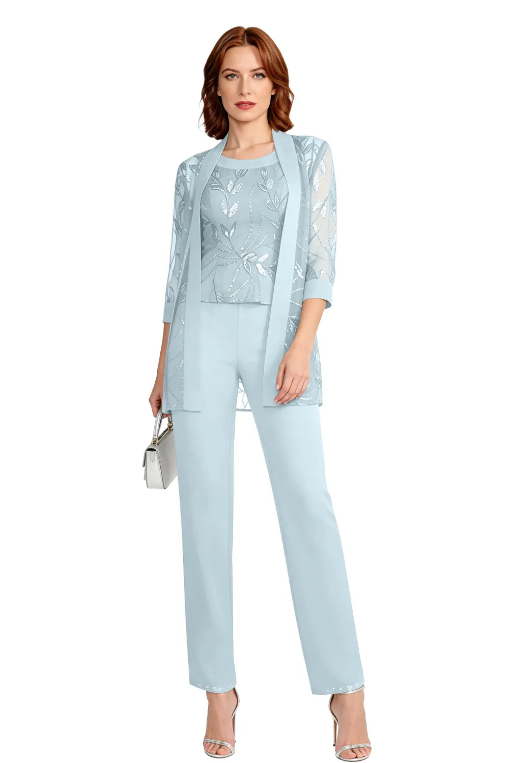 Margaret™ | Elegant Chiffon 3-Piece Pant Suit