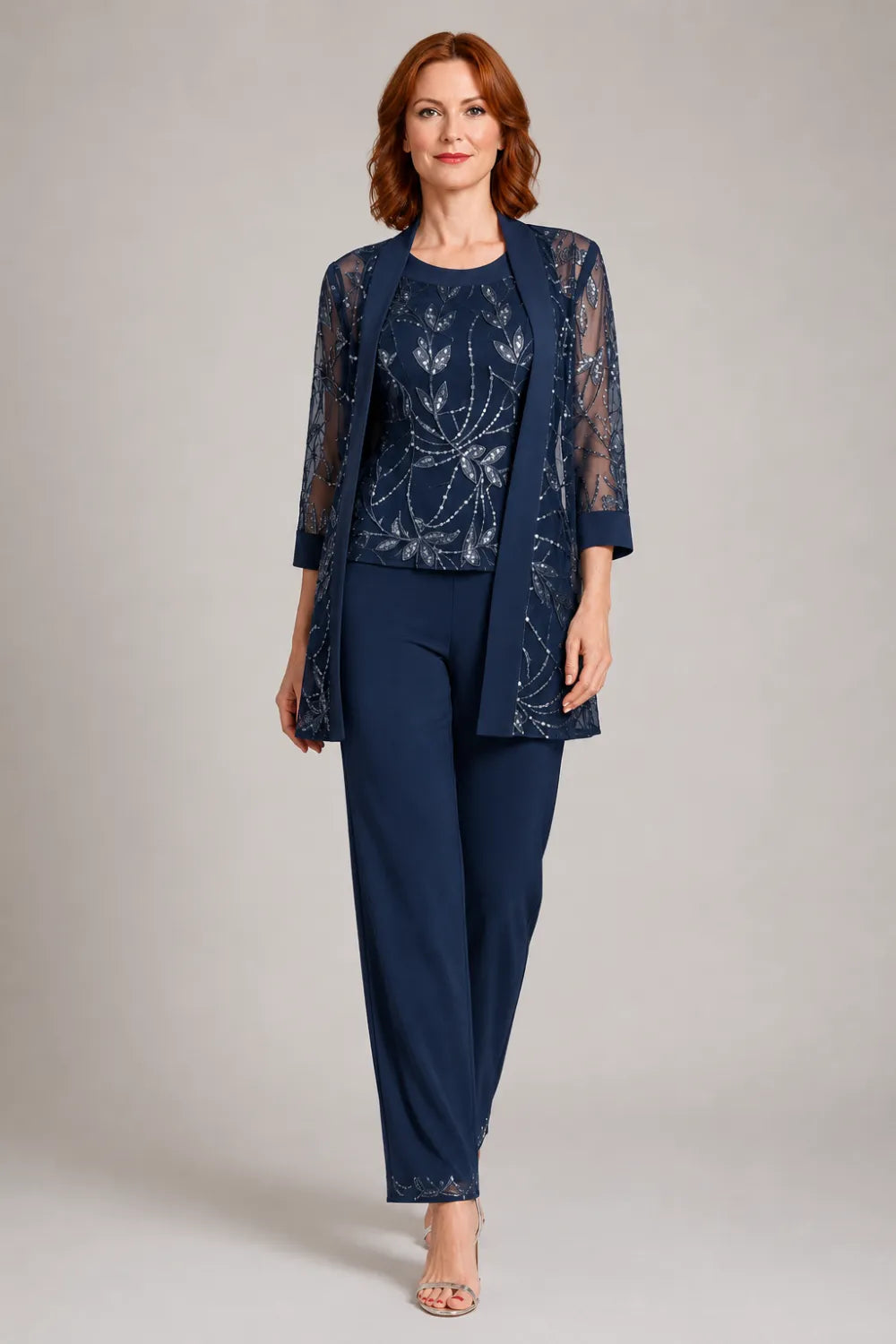 Margaret™ | Elegant Chiffon 3-Piece Pant Suit