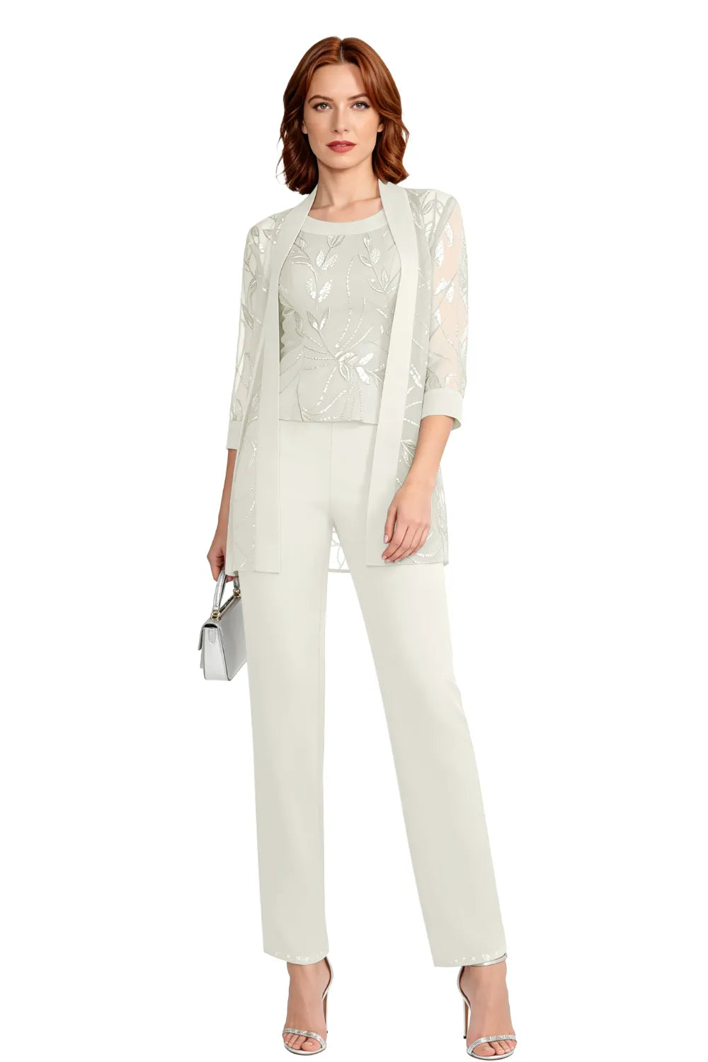 Margaret™ | Elegant Chiffon 3-Piece Pant Suit