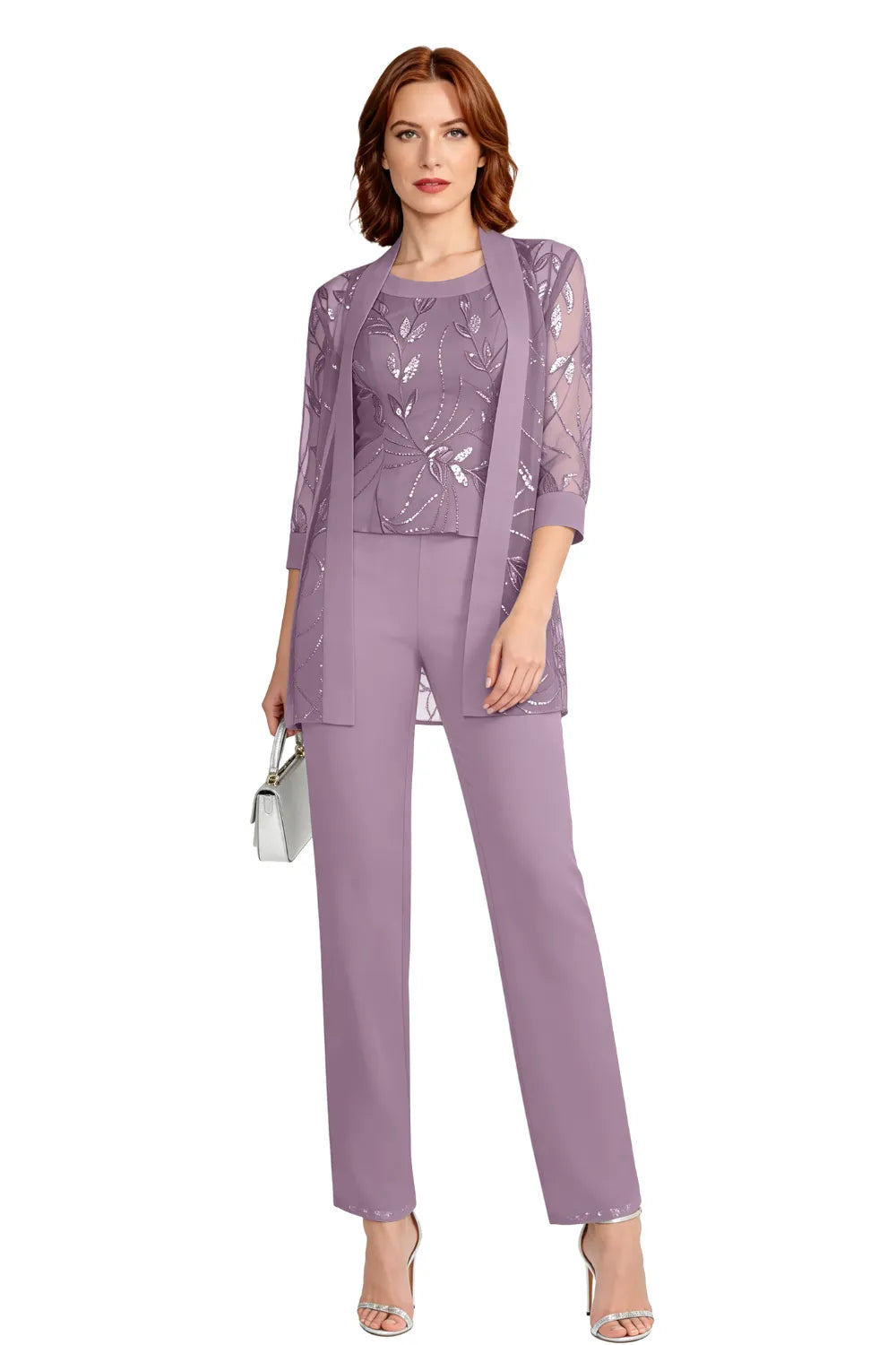 Margaret™ | Elegant Chiffon 3-Piece Pant Suit