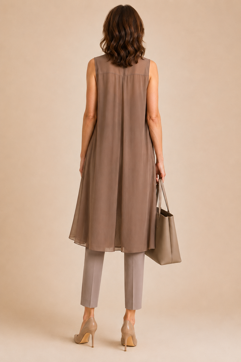 Barbara™ | Chiffon Overlay Pant Suit