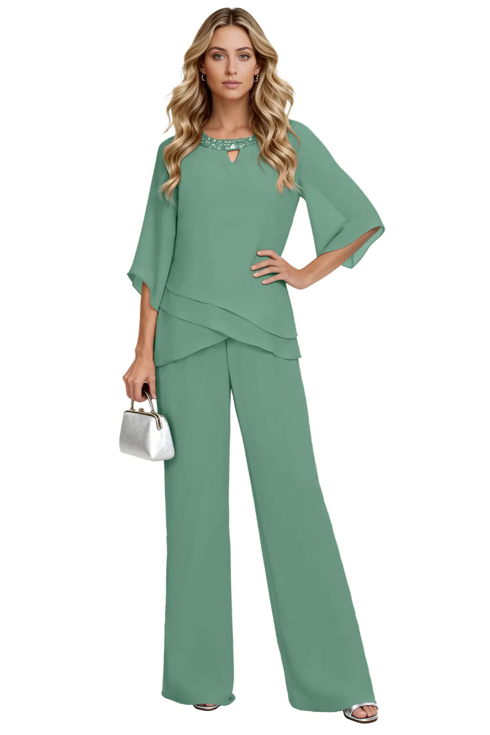 Julienne™ I Elegant Wedding Occasion Pant Suit