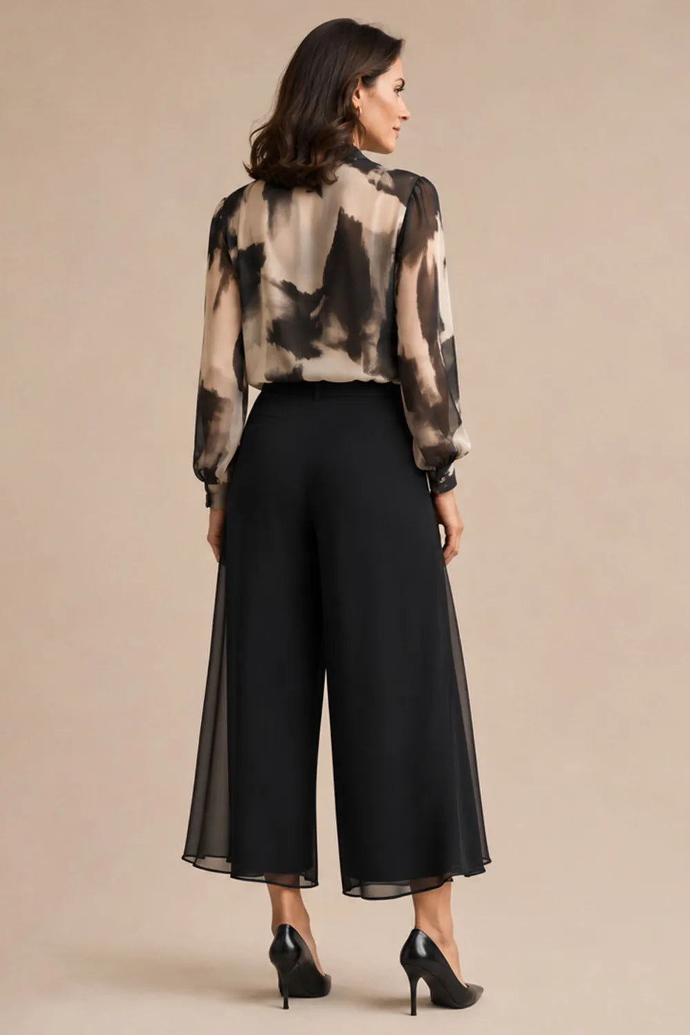 Cynthia™ | Printed Wide-Leg Pant Suit