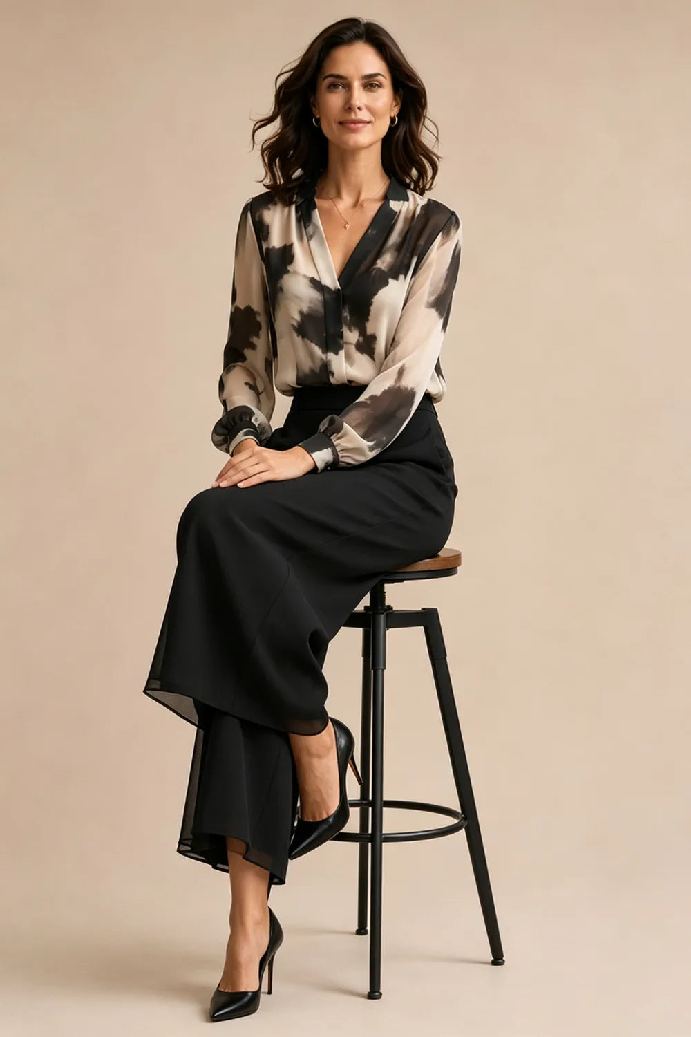 Cynthia™ | Printed Wide-Leg Pant Suit