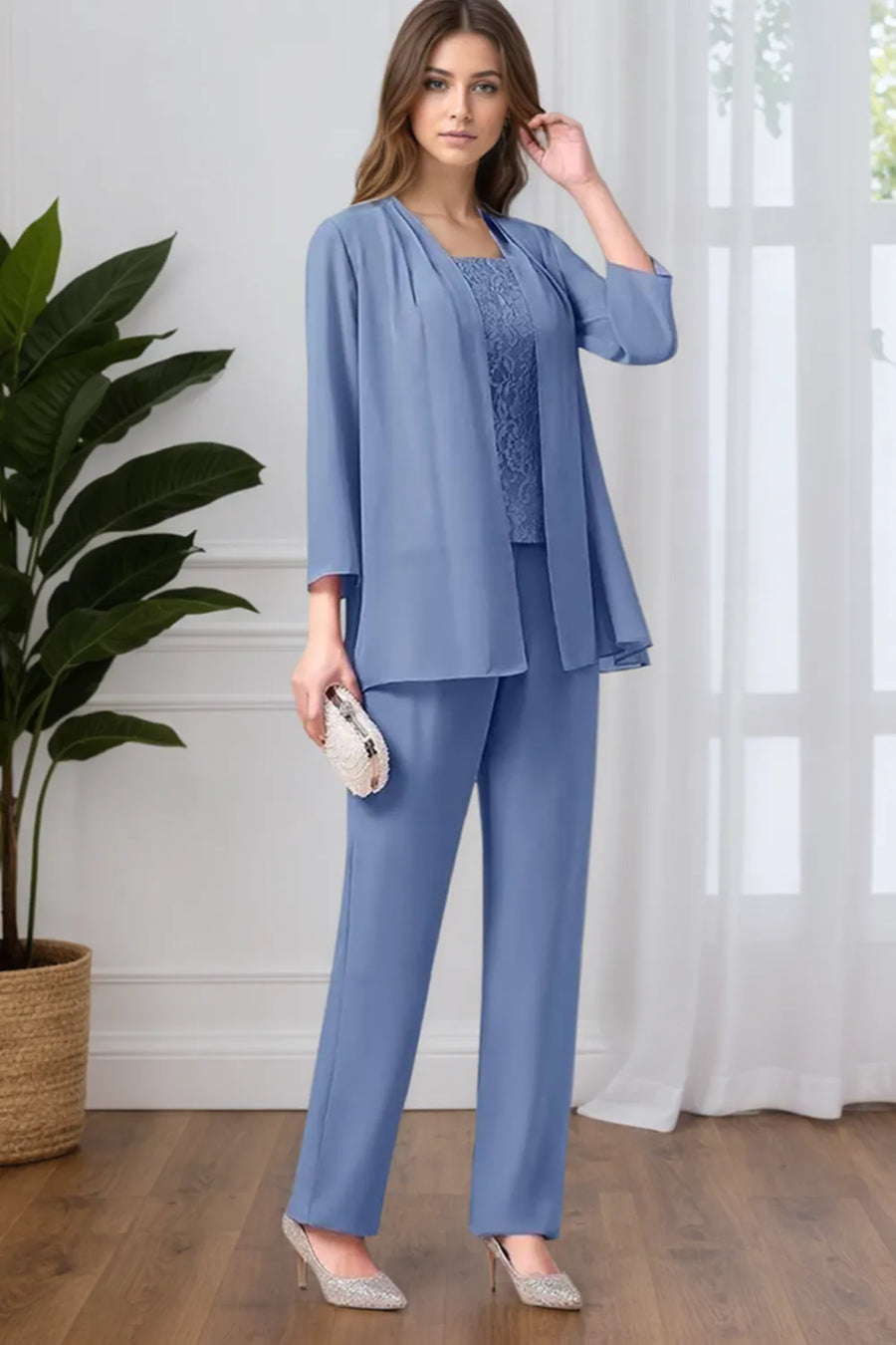 Monique™ | Elegant 3-Piece Formal Pant Suit