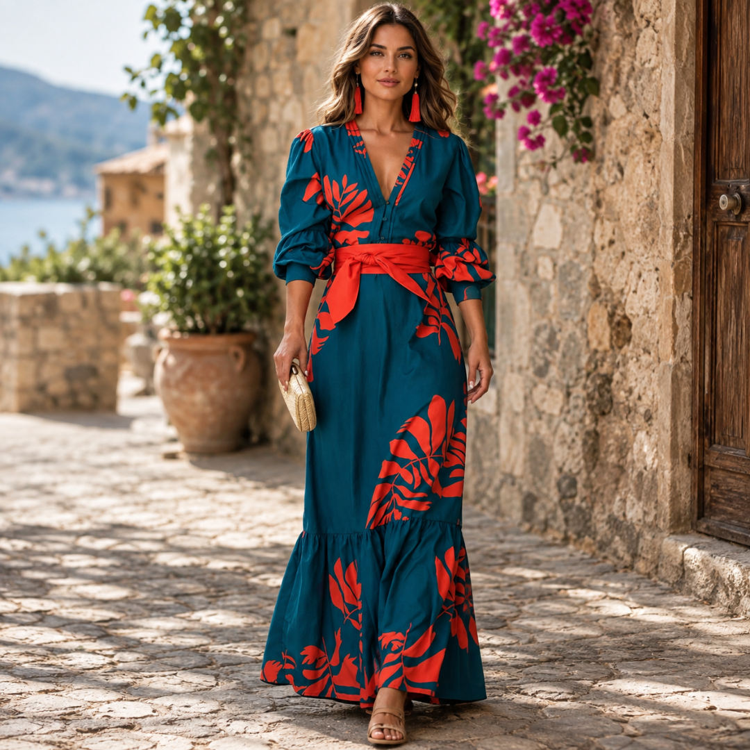 Sorrento | Floral Tie-Waist Maxi Dress