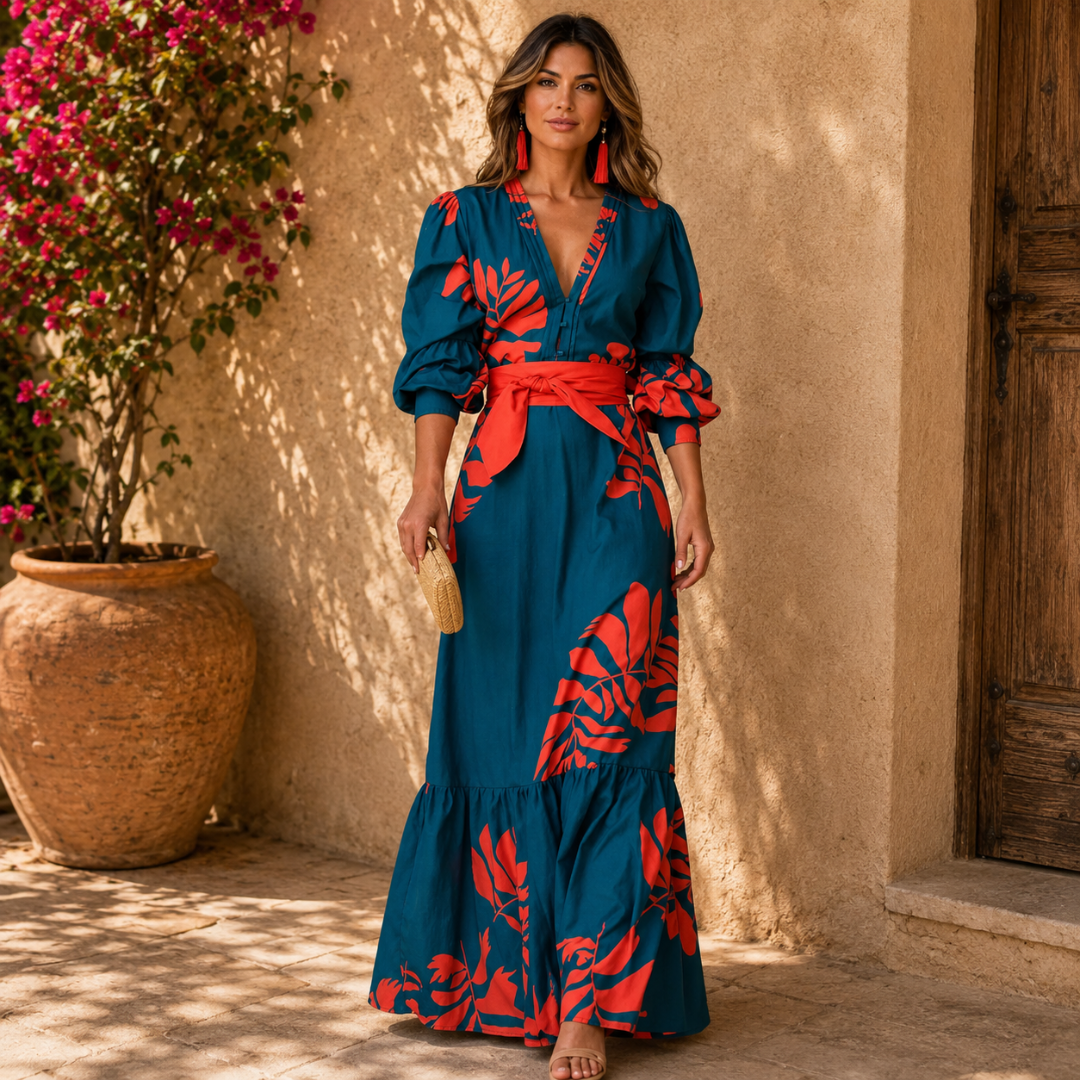 Sorrento | Floral Tie-Waist Maxi Dress