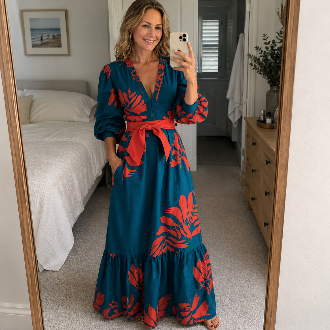 Sorrento | Floral Tie-Waist Maxi Dress