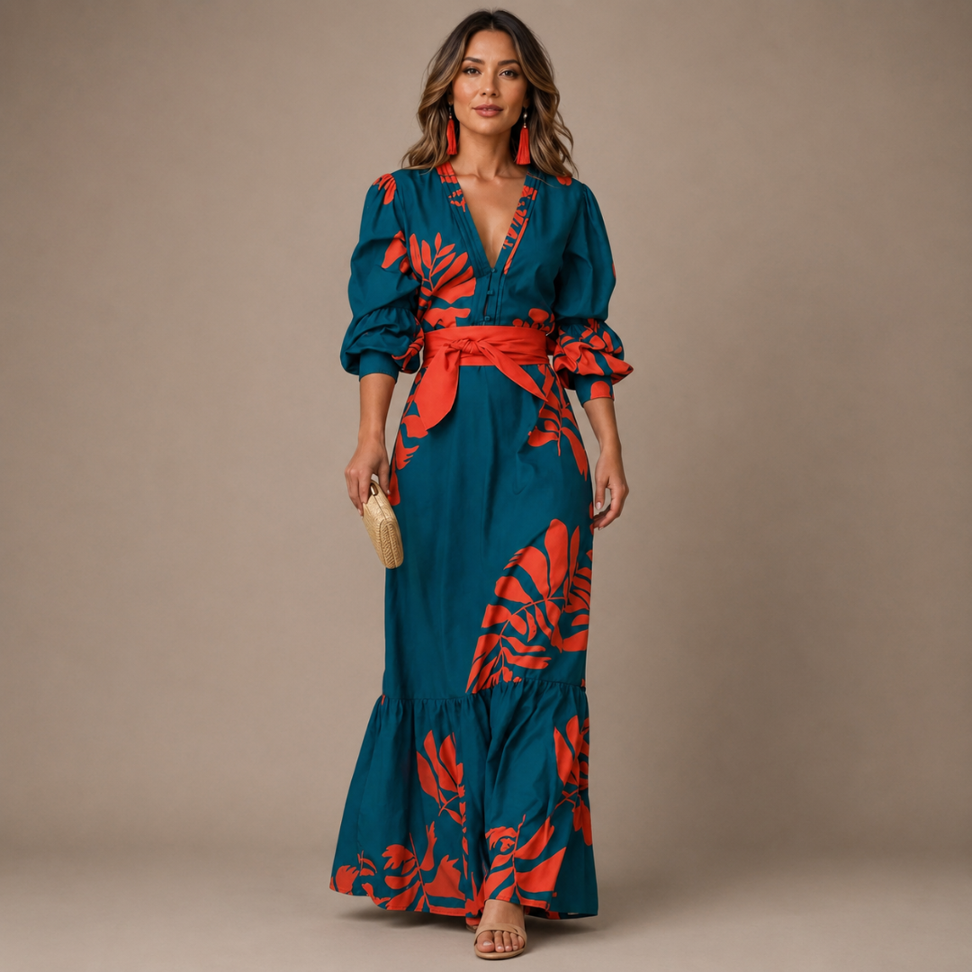 Sorrento | Floral Tie-Waist Maxi Dress
