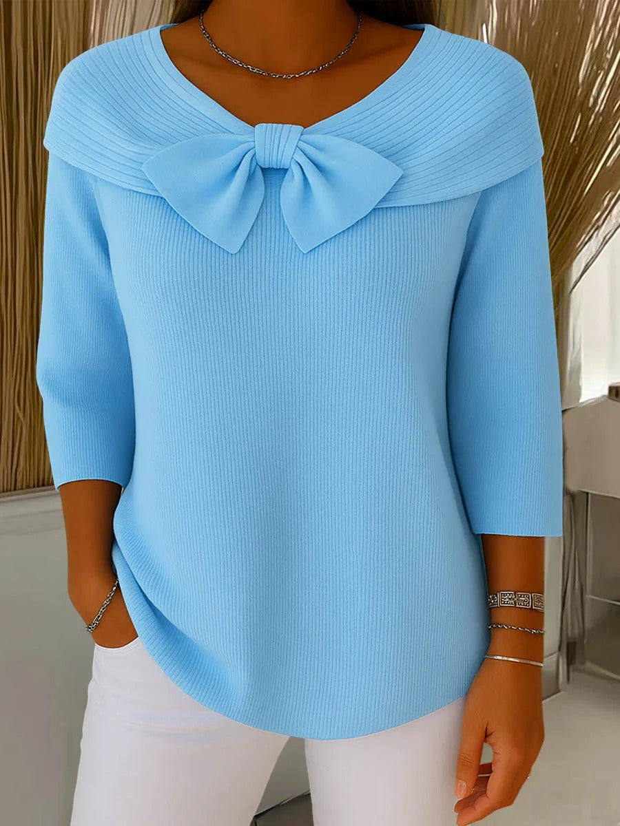 Giana™ | Women's Bow Neck Knit Jumper