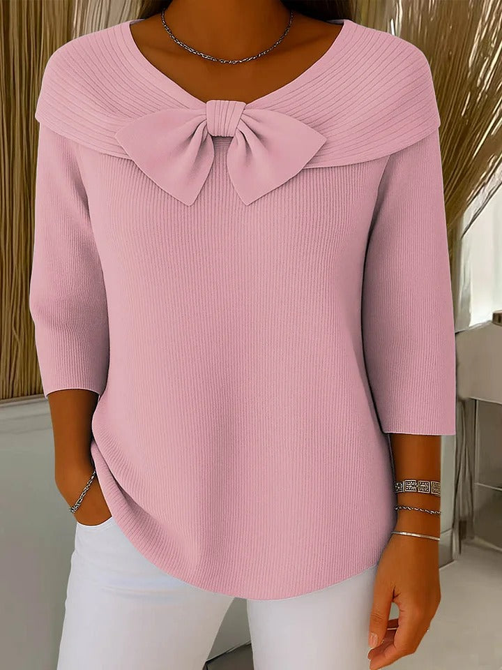 Giana™ | Women's Bow Neck Knit Jumper