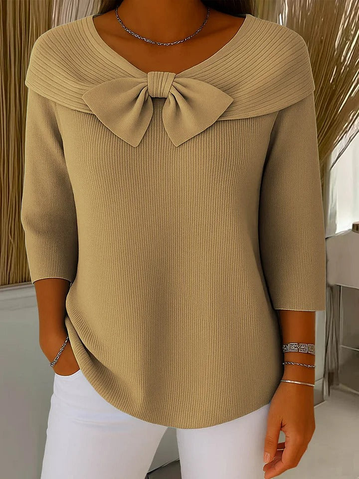 Giana™ | Women's Bow Neck Knit Jumper