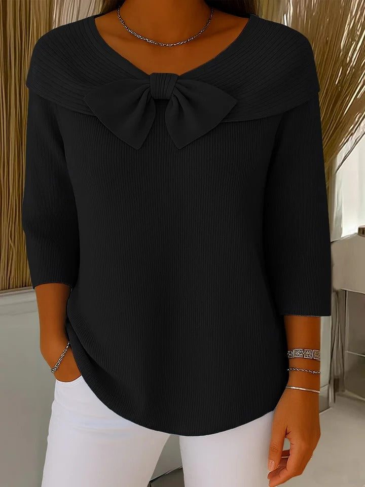 Giana™ | Women's Bow Neck Knit Jumper