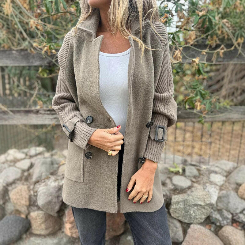 Isola™ | Double-Breasted Knit Coat