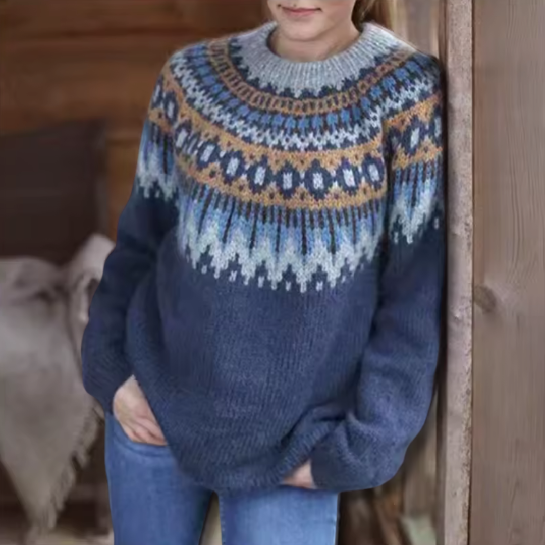 Frostelle™ | Heritage Nordic Fair Isle Winter Sweater
