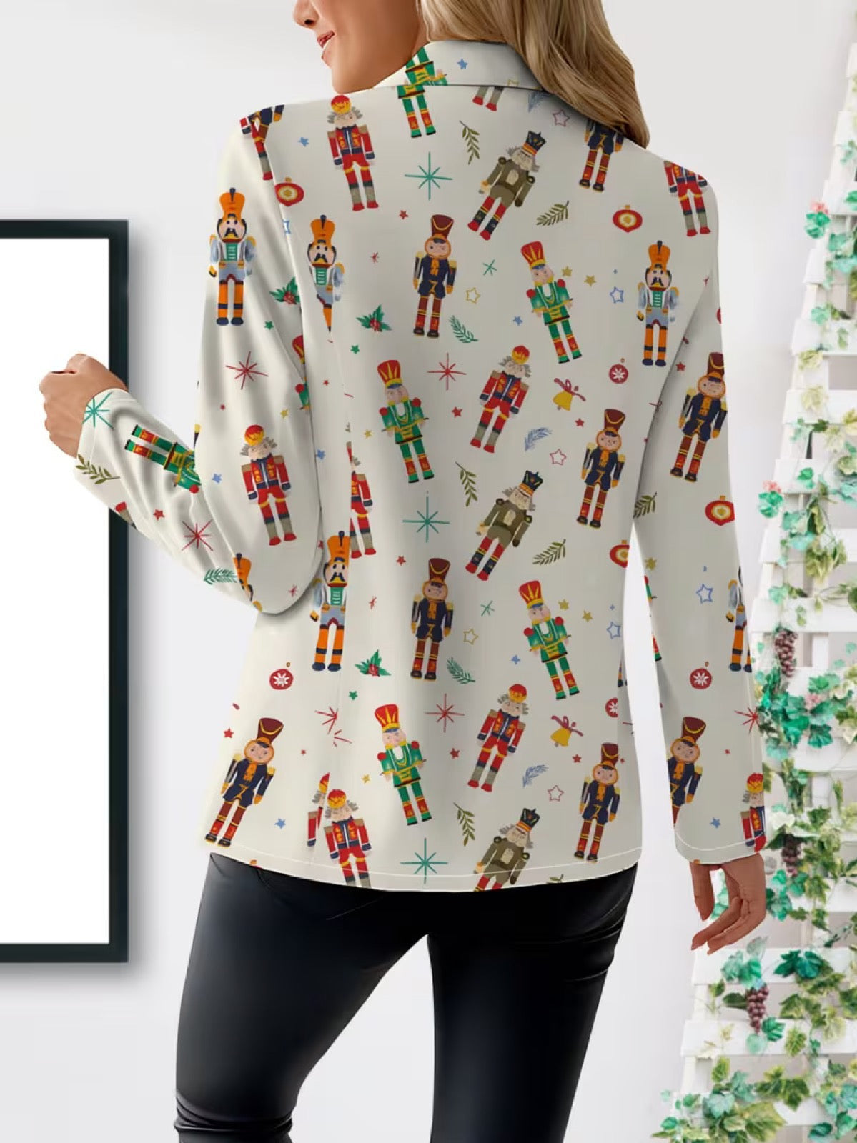 Margot™ | Nutcracker Print Tailored Blazer